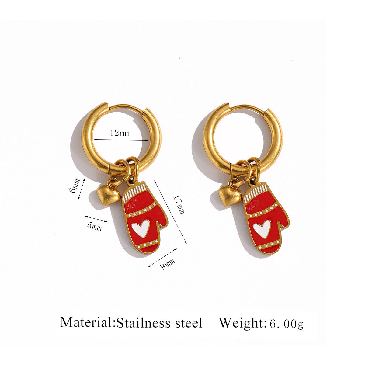 Wholesale Christmas series stainless steel earrings