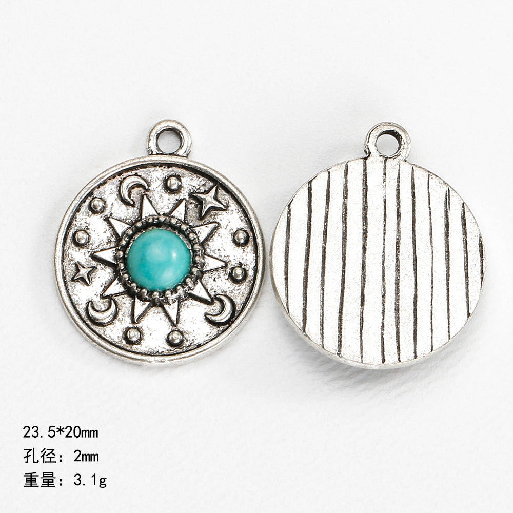 Wholesale Bohemian ethnic style turquoise inlaid necklace bracelet