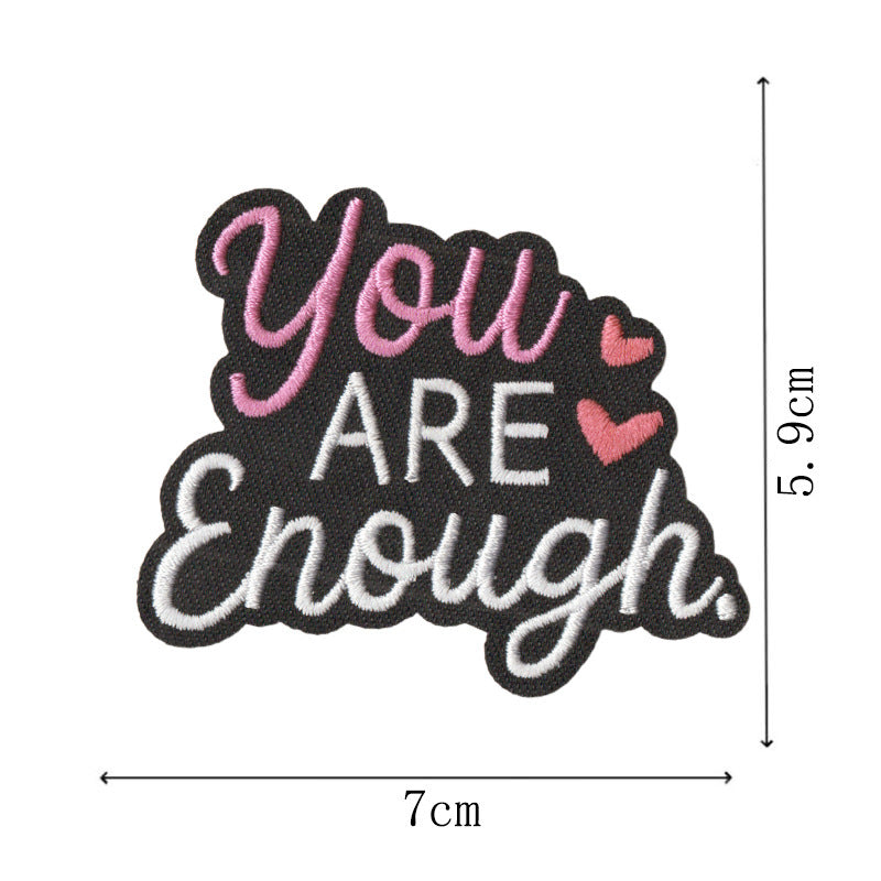 Wholesale Iron On Embroidered Patches Set Of 9 English Letter Inspirational Quote Decorative Clothing Accessories For Coats And ets