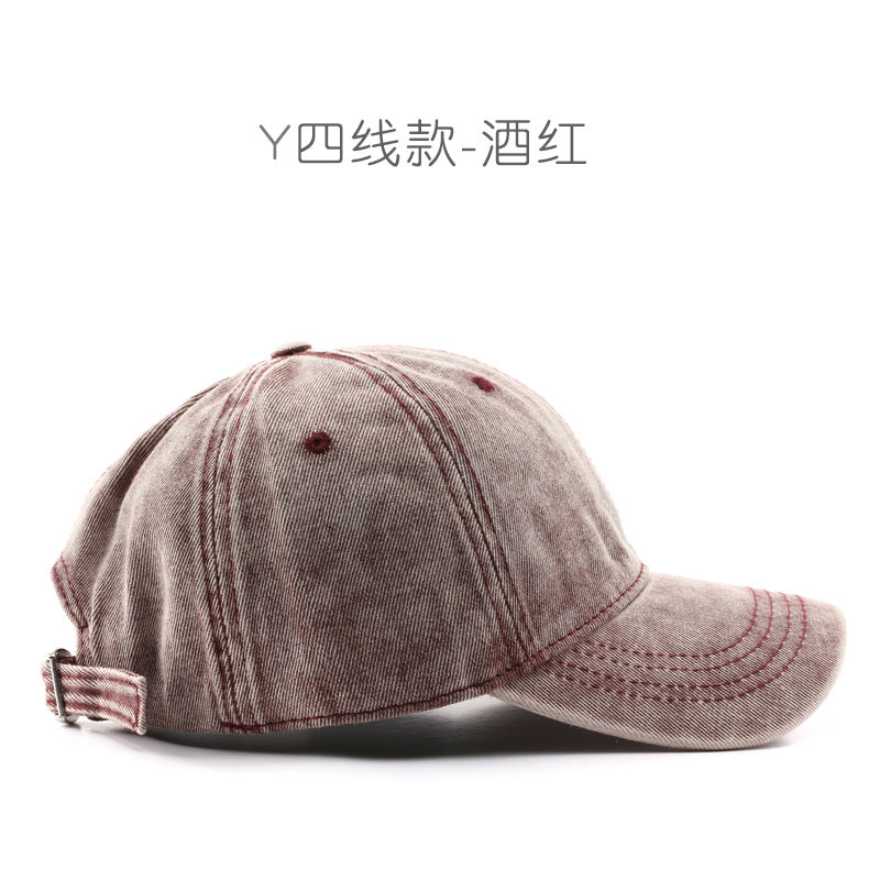 Wholesale Autumn/Winter Personalized Retro Solid Color Light Plate Denim Outdoor Sunshade Duck Tongue Hat