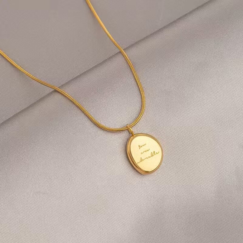 Wholesale Gold Titanium Steel Necklace for Women,  Non-Fading
