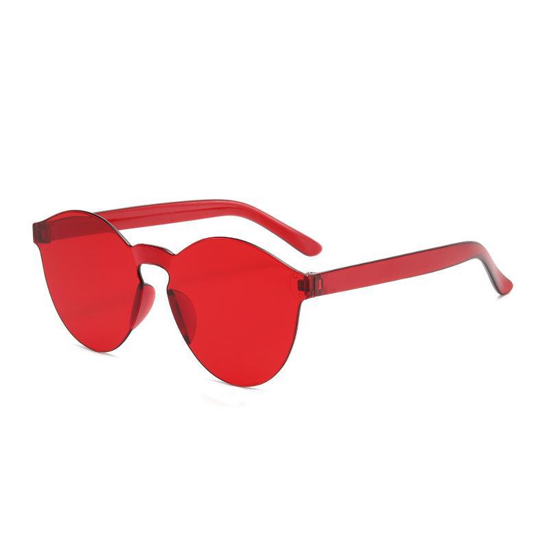 Wholesale Rimless Fashionable Candy Color Versatile Sunglasses