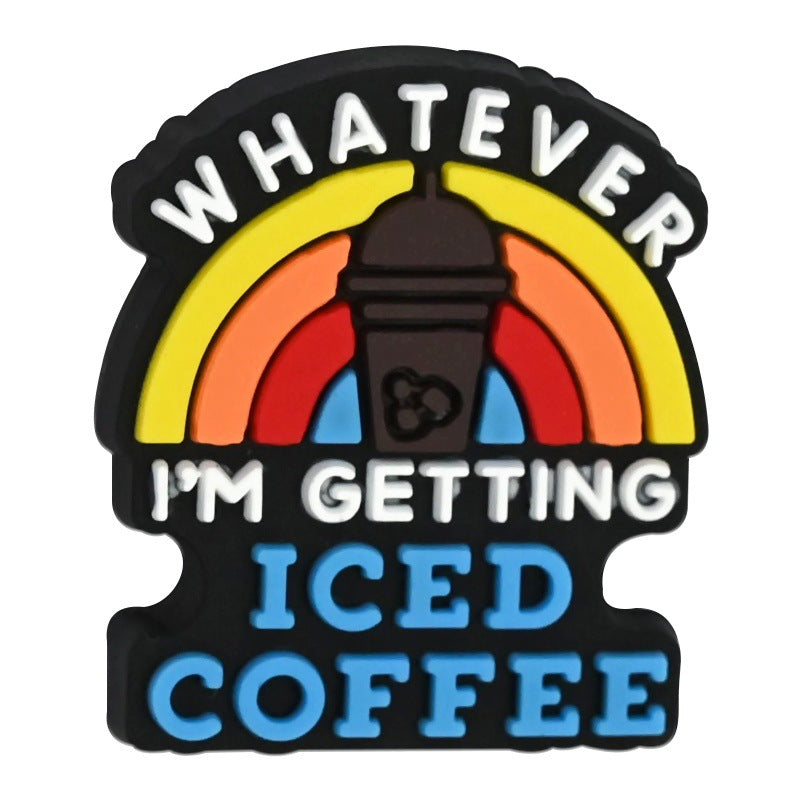 WholesaleRandom 100pcs Cartoon coffee letter bead Focal Beads