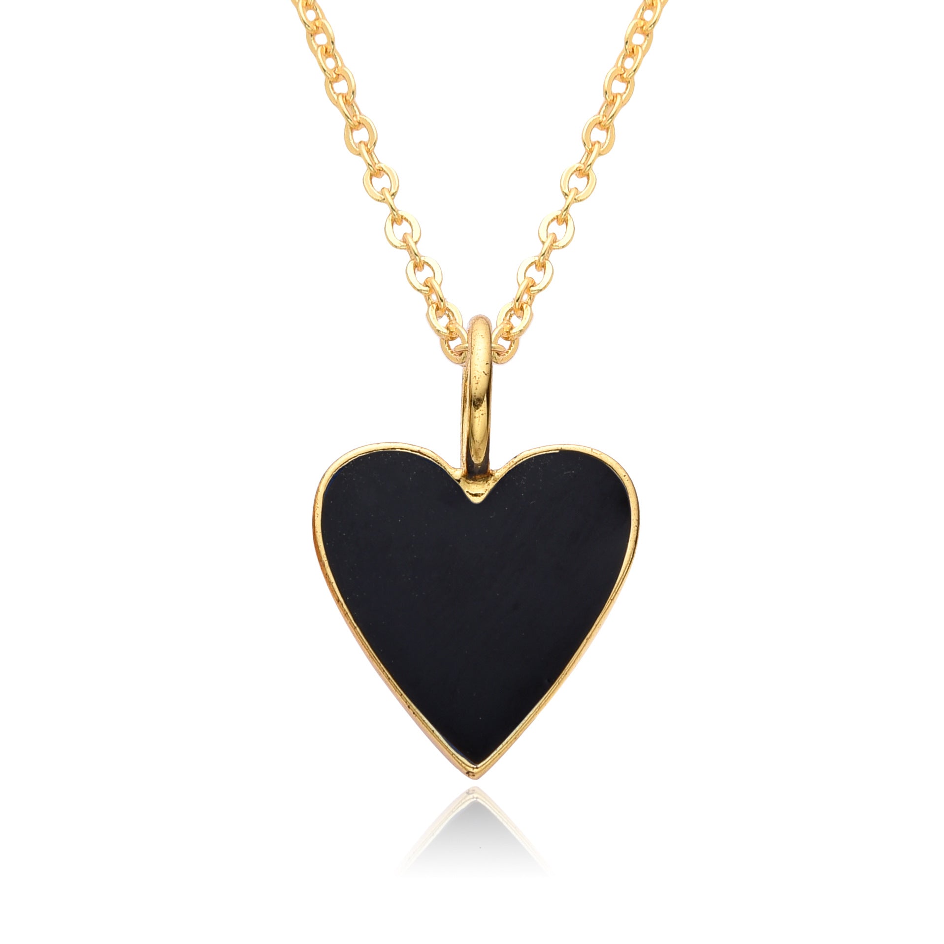 Wholesale Valentine's Day Love Oil Dripping Copper Plated 14K Real Gold Necklace