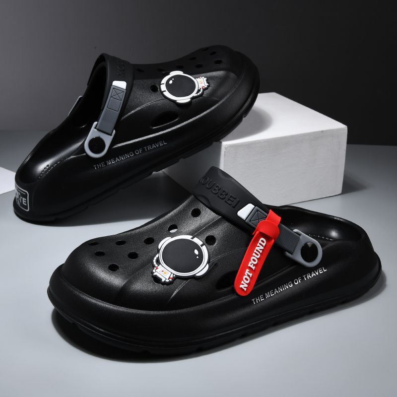 Wholesale Men's summer thick-soled casual sports non-slip soft-soled sandals outdoor dual-use drooping beach slippers