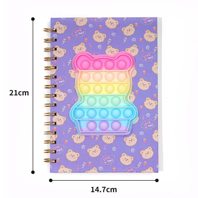 Wholesale Bubble pop Coil Book Decompression Silicone Book