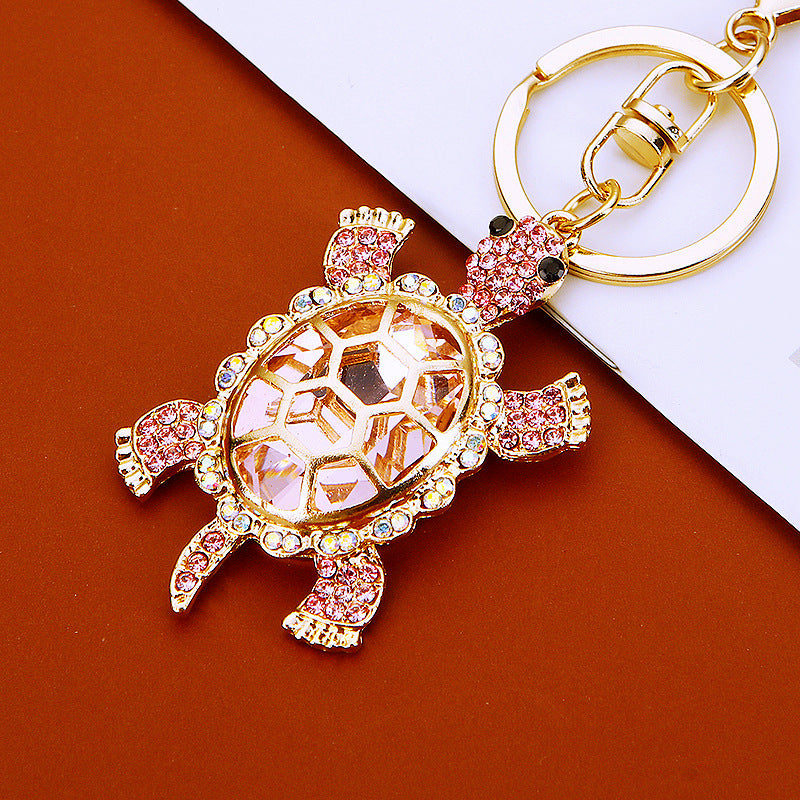 Wholesale Fashion Metal Crystal Turtle Keychain Car Key Accessory Gift For Men Women