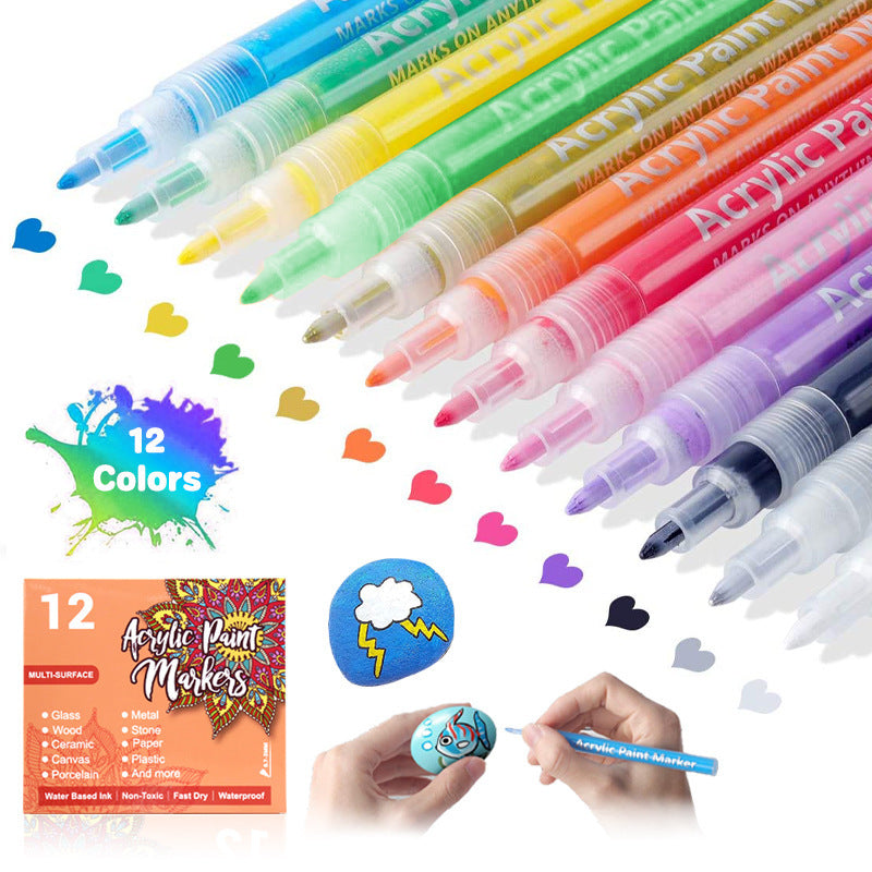 Wholesale Water-based Acrylic White Transparent Painting Marker Pen