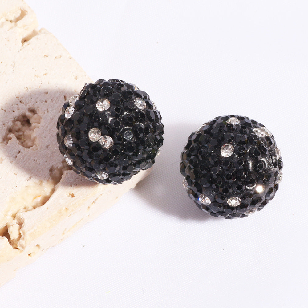 Wholesale 20pcs Sparkling soft clay colored full diamond beads