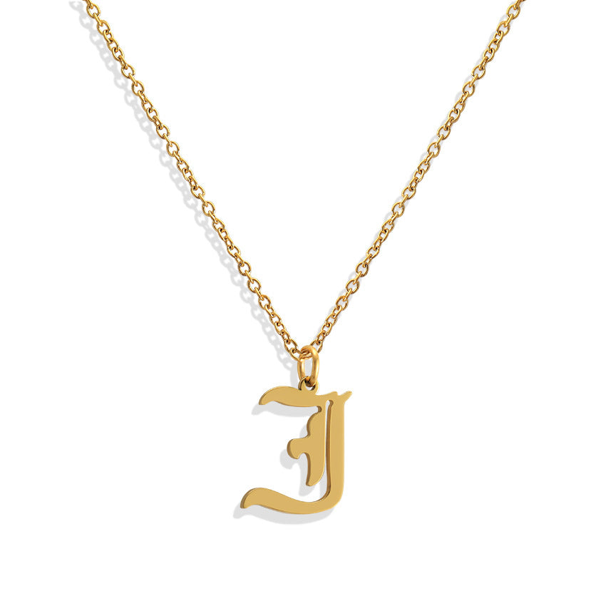 Wholesale Capital Letter Pendant Clavicle Chain Necklace