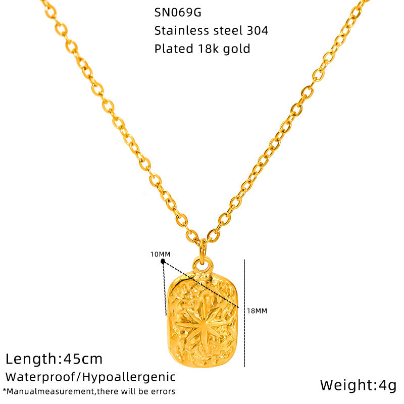 Wholesale temperament niche pearl necklace stainless steel clavicle chain