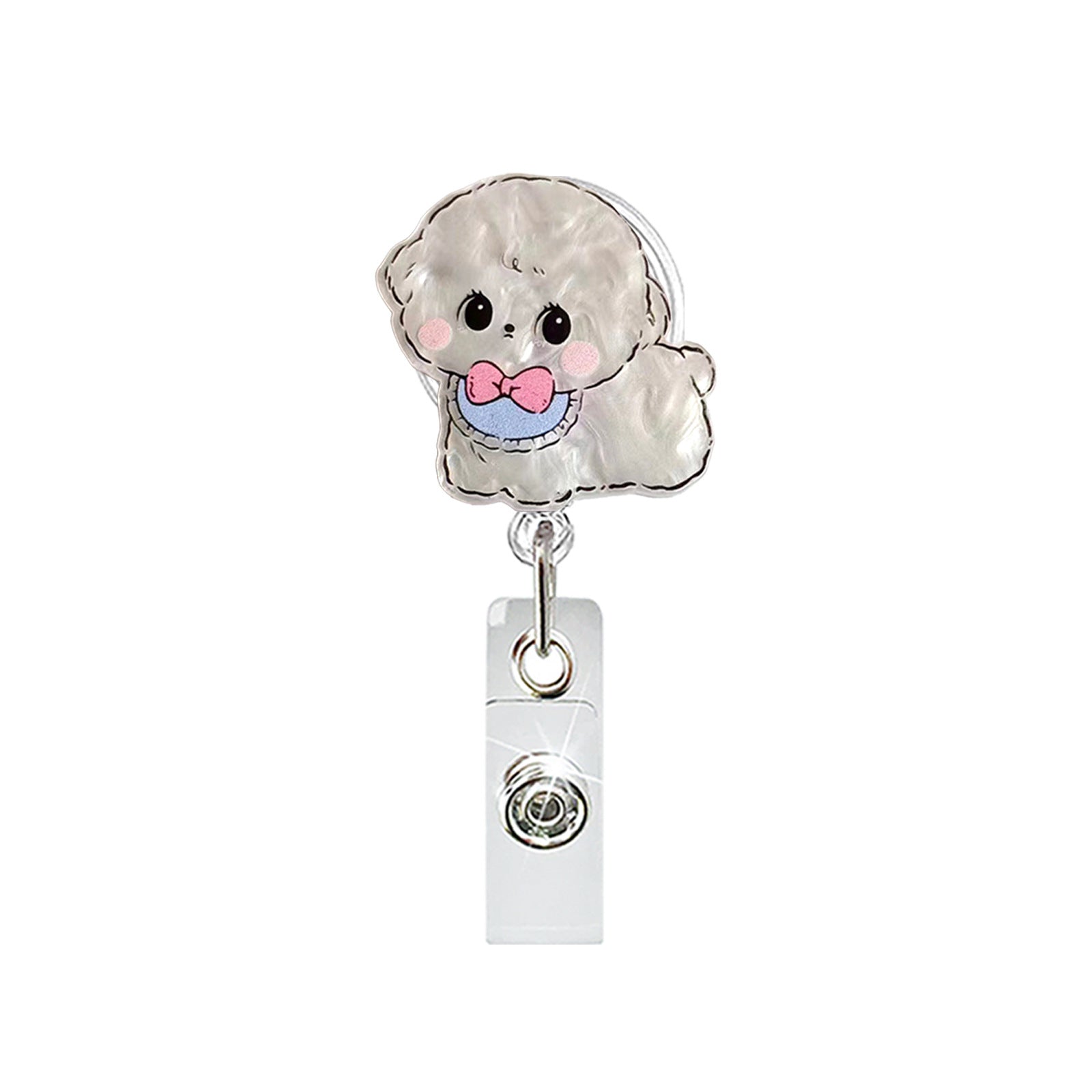 Wholesale Animal series acrylic retractable and rotatable badge reels
