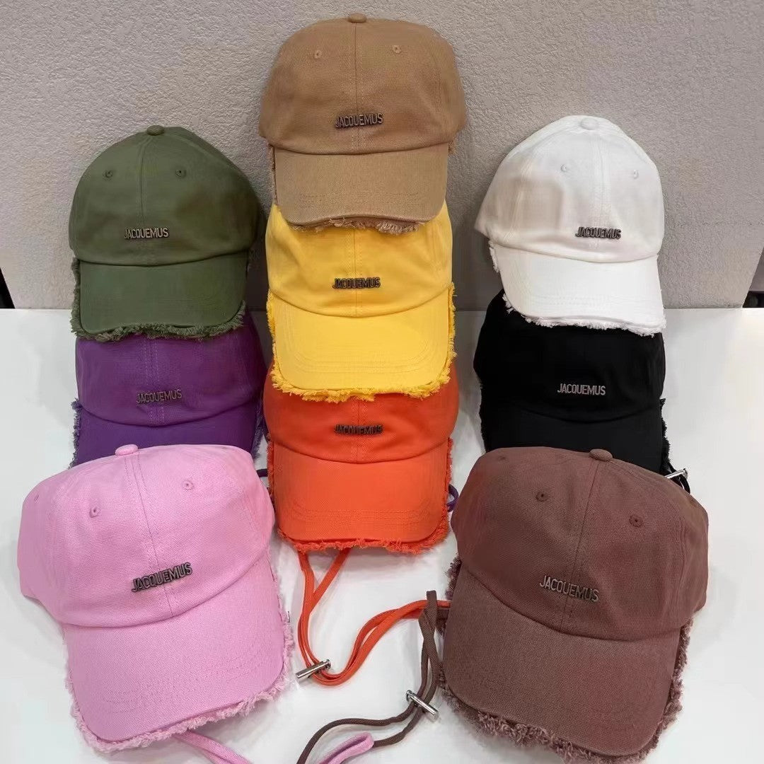Wholesale Fashion casual baseball cap with raw edge hanging rope