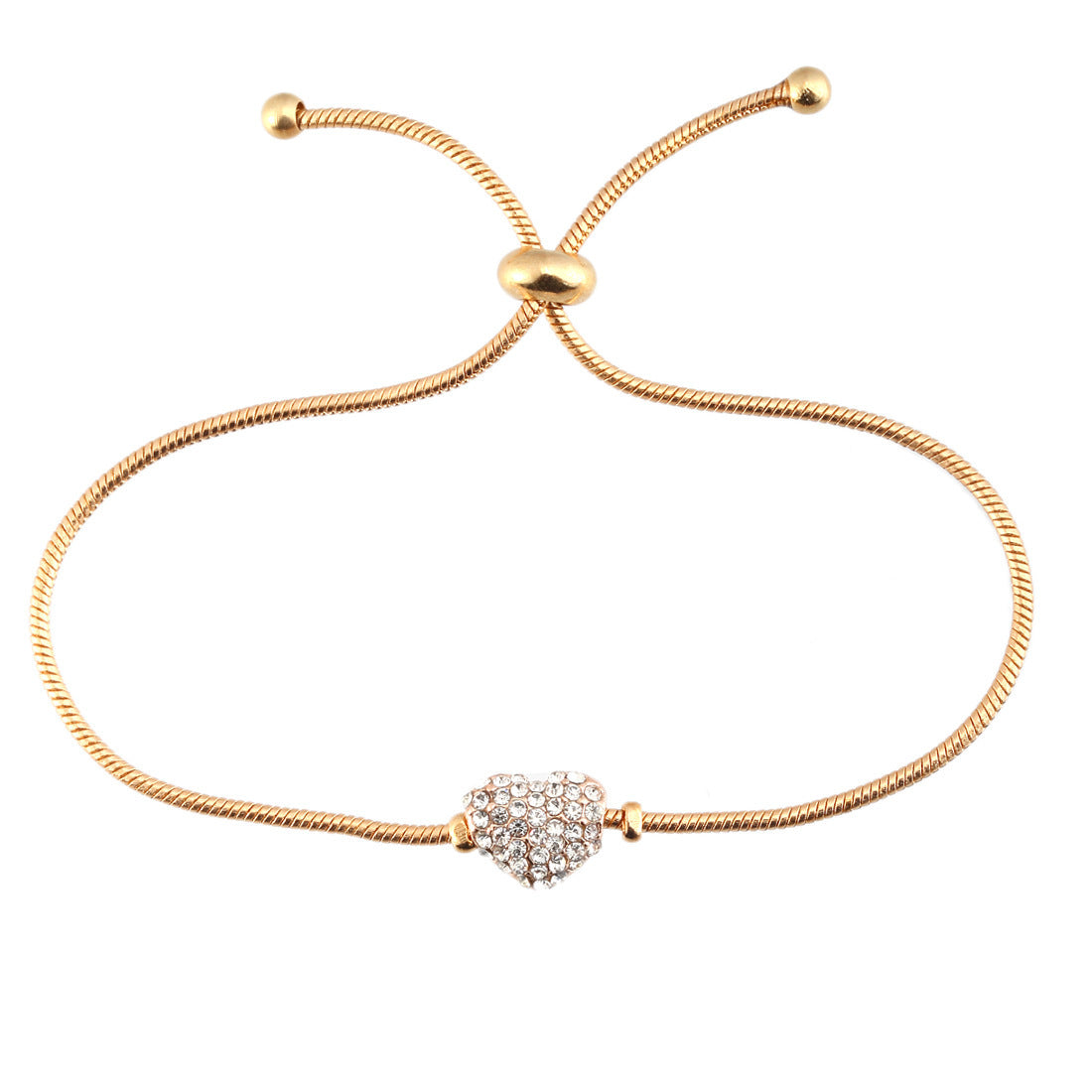 Wholesale Diamond studded heart-shaped pull-out bracelet