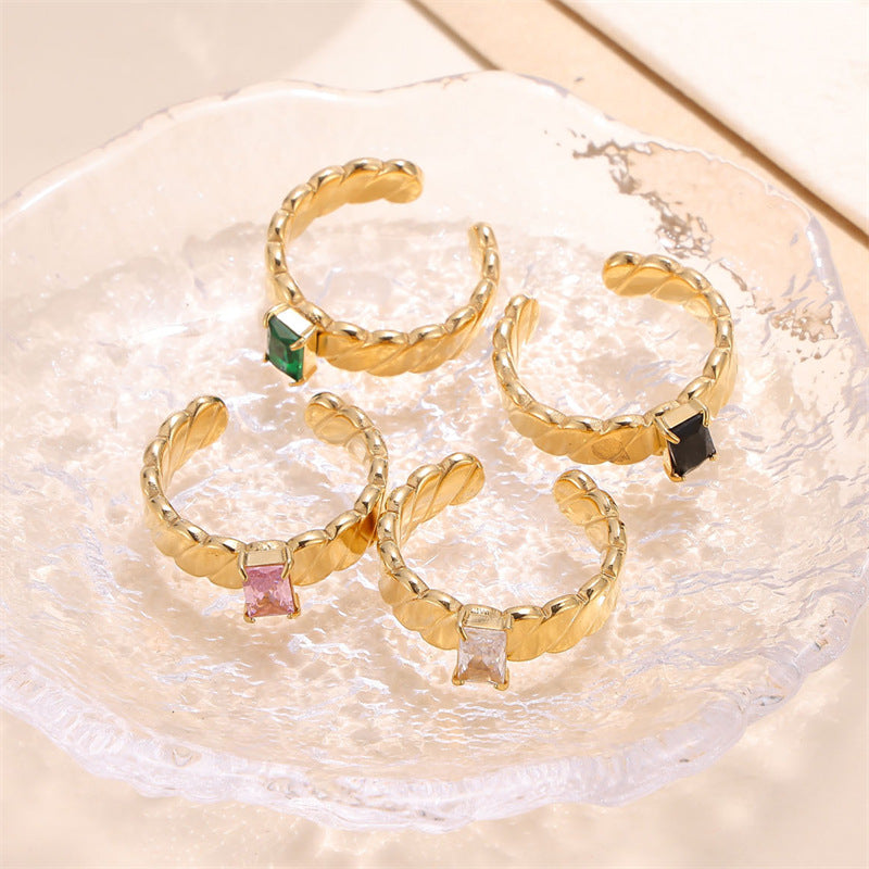 Wholesale Stainless Steel Diamond Ring