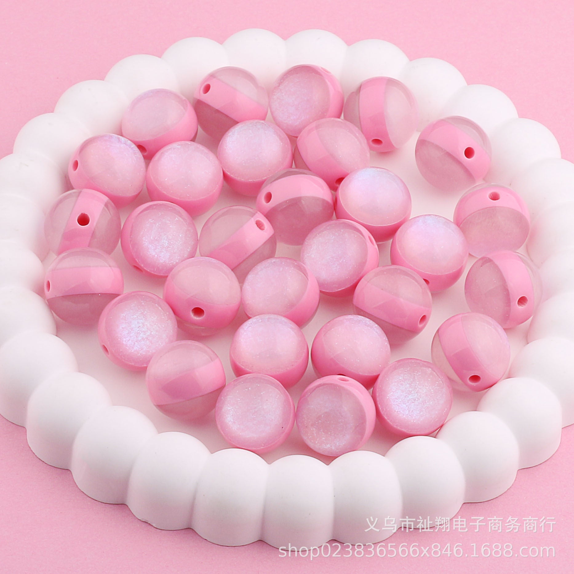 Wholesale 20pcs Lollipop Straight-hole Resin Fine Glitter DIY Beads