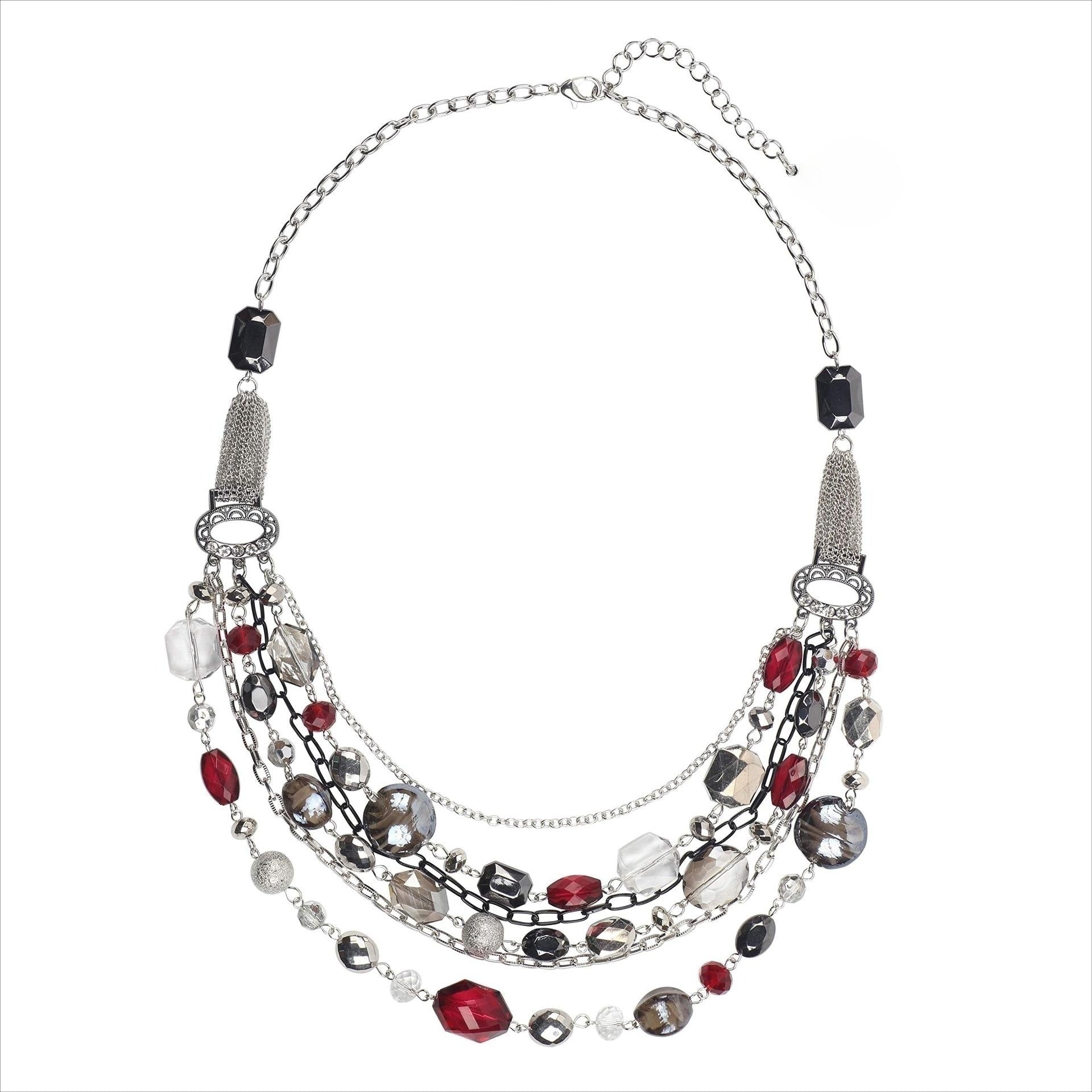 Wholesale Multi-layer Glass Bead Acrylic Necklace