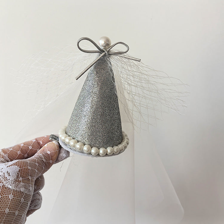 Wholesale Bow Lace Veil Birthday Hat Hairpin