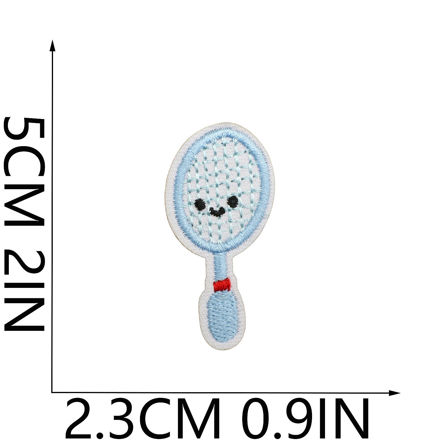 Wholesale Badminton racket embroidered patch