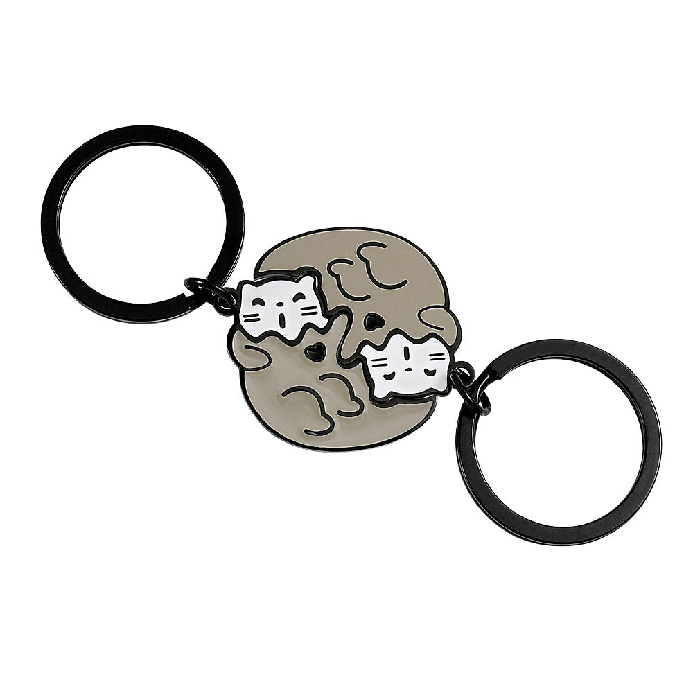 Wholesale Zinc Alloy Cat Puzzle Keychain