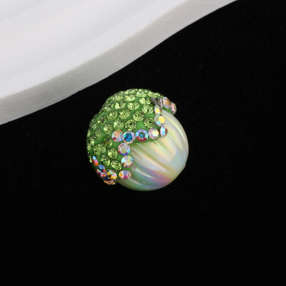 Wholesale 6pcs Acrylic Pine Cone Balls with Pen Soft Clay Straight Hole Beads DIY Accessories