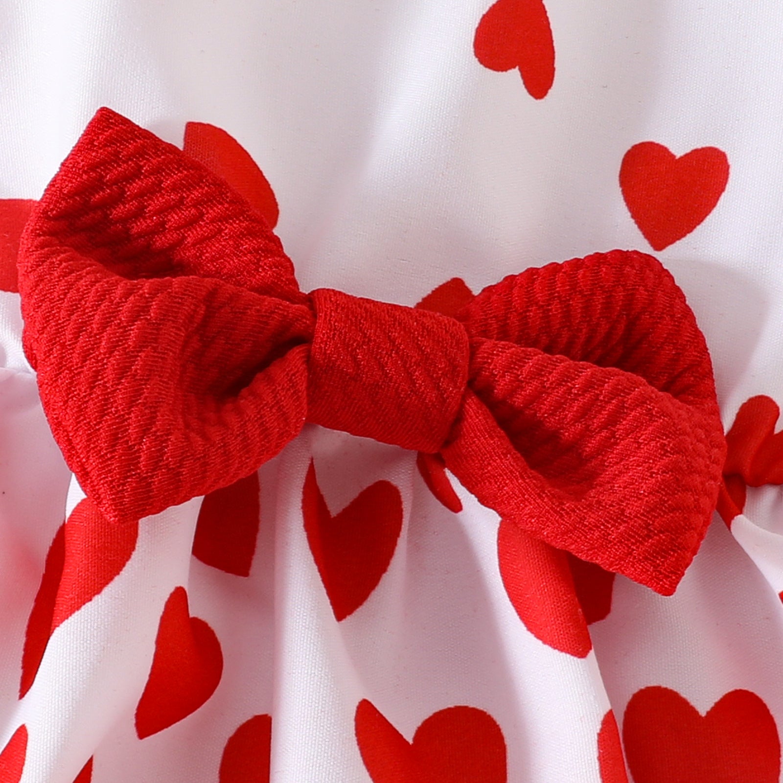 Wholesale Baby Girl Sleeveless Ruffle Short Jacket Sleeveless Heart Dress Hairband Set