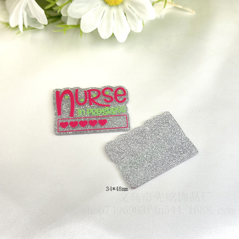 Wholesale 50pcs Loose Powder Cartoon Medical Series Acrylic DIY Patch Accessories