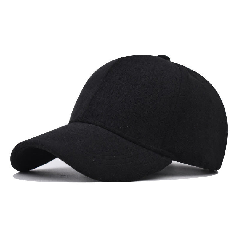 Wholesale Solid Color Suede Fashionable Breathable Autumn and Winter Pure Cotton Baseball Cap