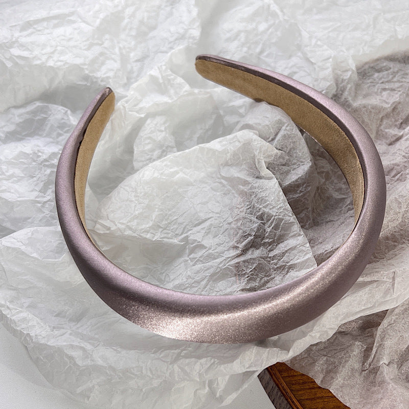 Wholesale Wide Edge Sponge Fabric Satin Three-dimensional Hair Bands