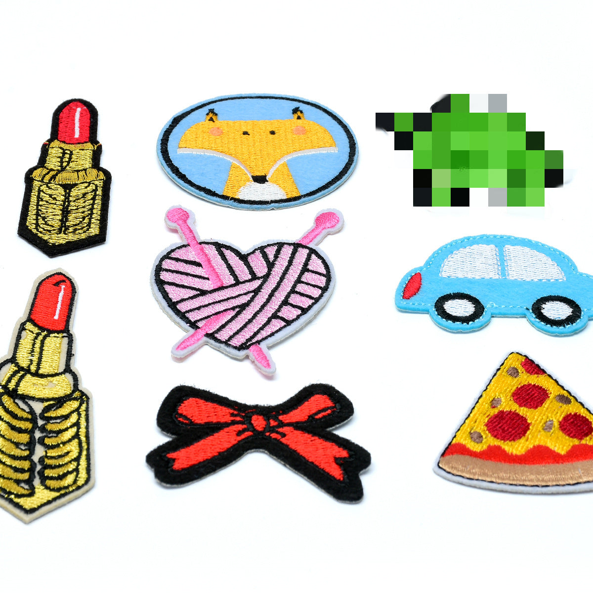 Wholesale Cartoon Lipstick Embroidered Cloth Patches For Clothing DIY Decorative Fashion Accessory