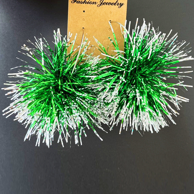 Wholesale 2 Pairs/pack Christmas Atmosphere: Smoke, Christmas Tree, Fruit Plant, Snow Drop Earrings