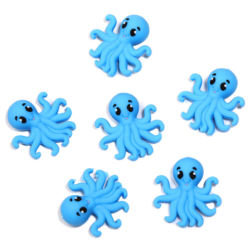 Wholesale 5pcs Marine Animal Rubber Accessories Loose Beads