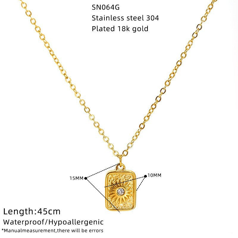 Wholesale temperament niche pearl necklace stainless steel clavicle chain