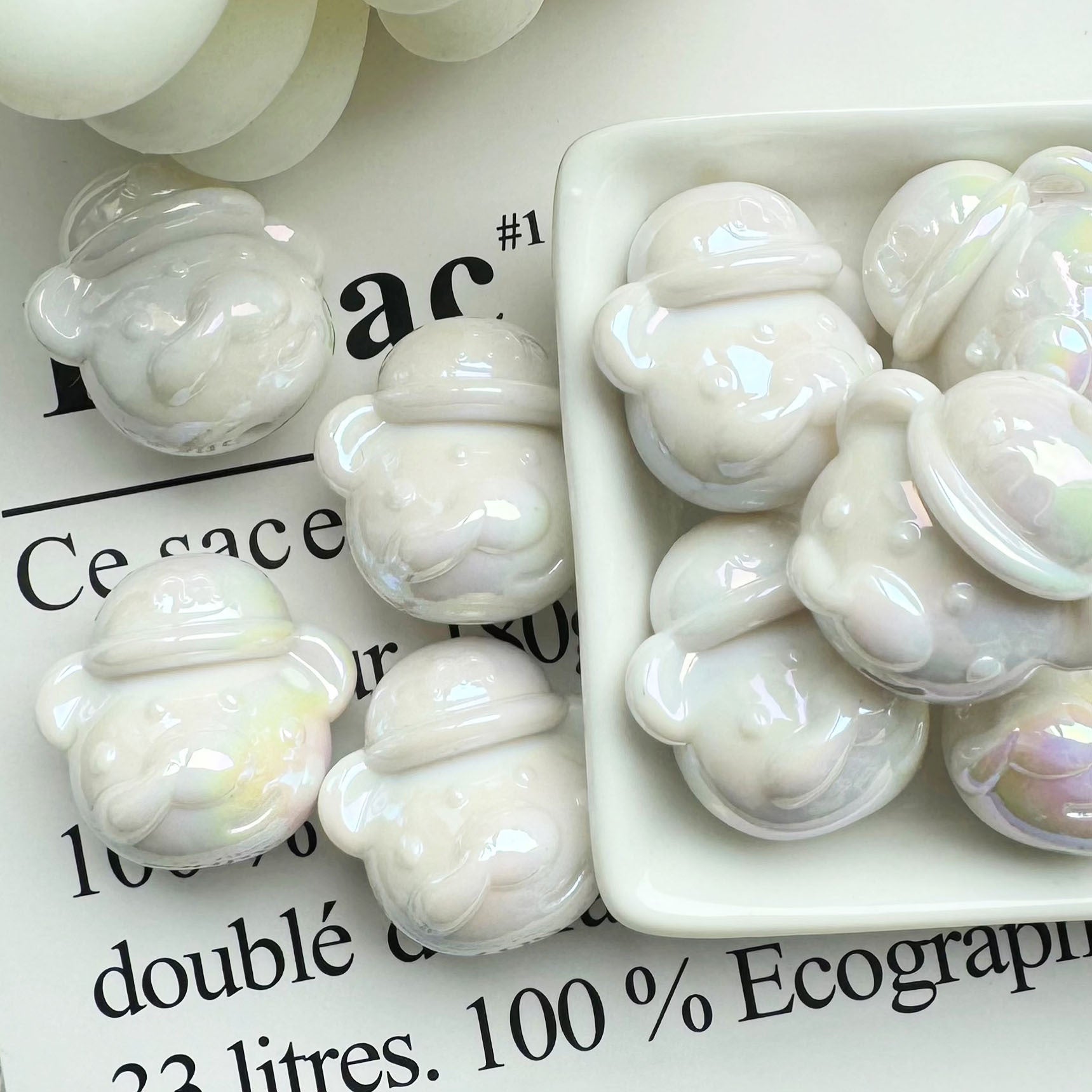 Wholesale 10pcs Colorful Pipe Cartoon Acrylic Beads