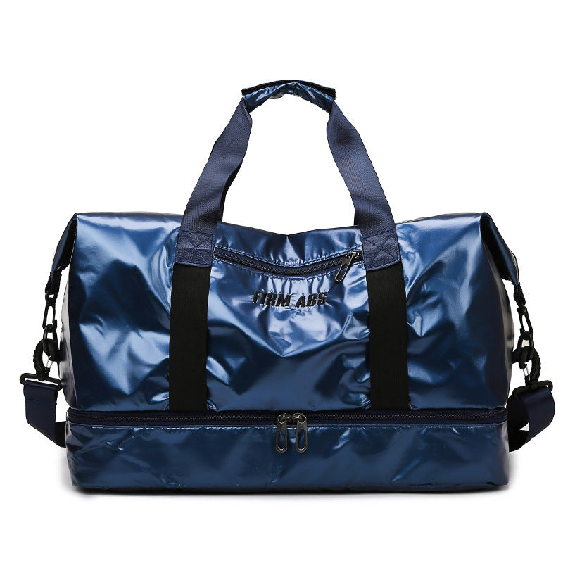 Wholesale of Large Capacity Pearlescent Fabric Fitness Bags with Wet and Dry Separation Nylon Travel Bags