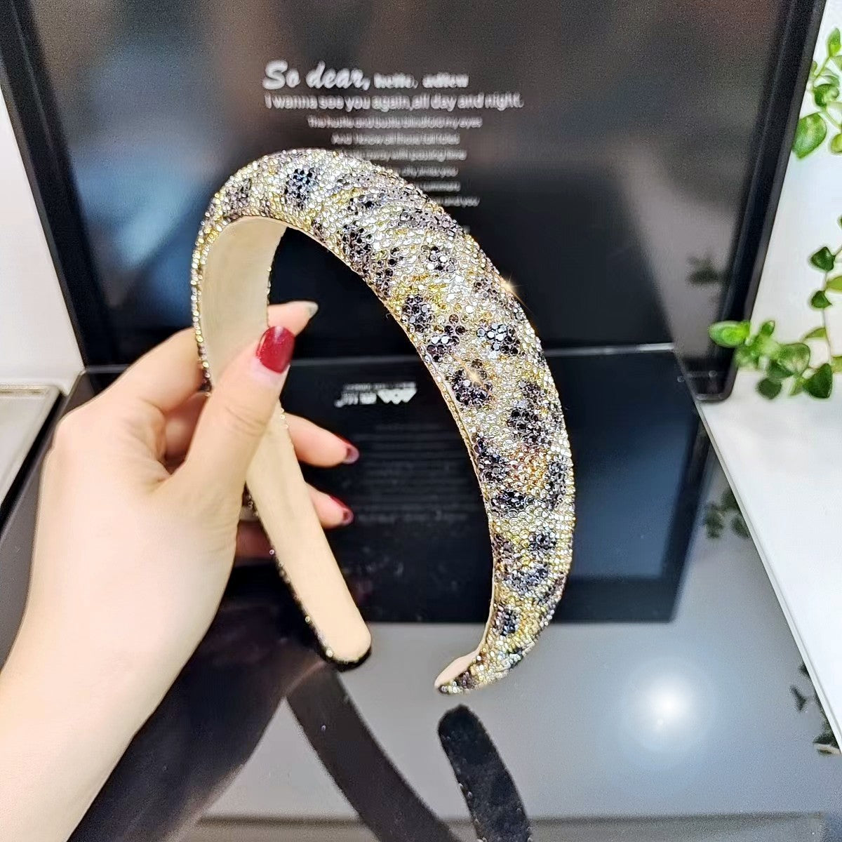 Wholesale High-grade colorful diamond high headband