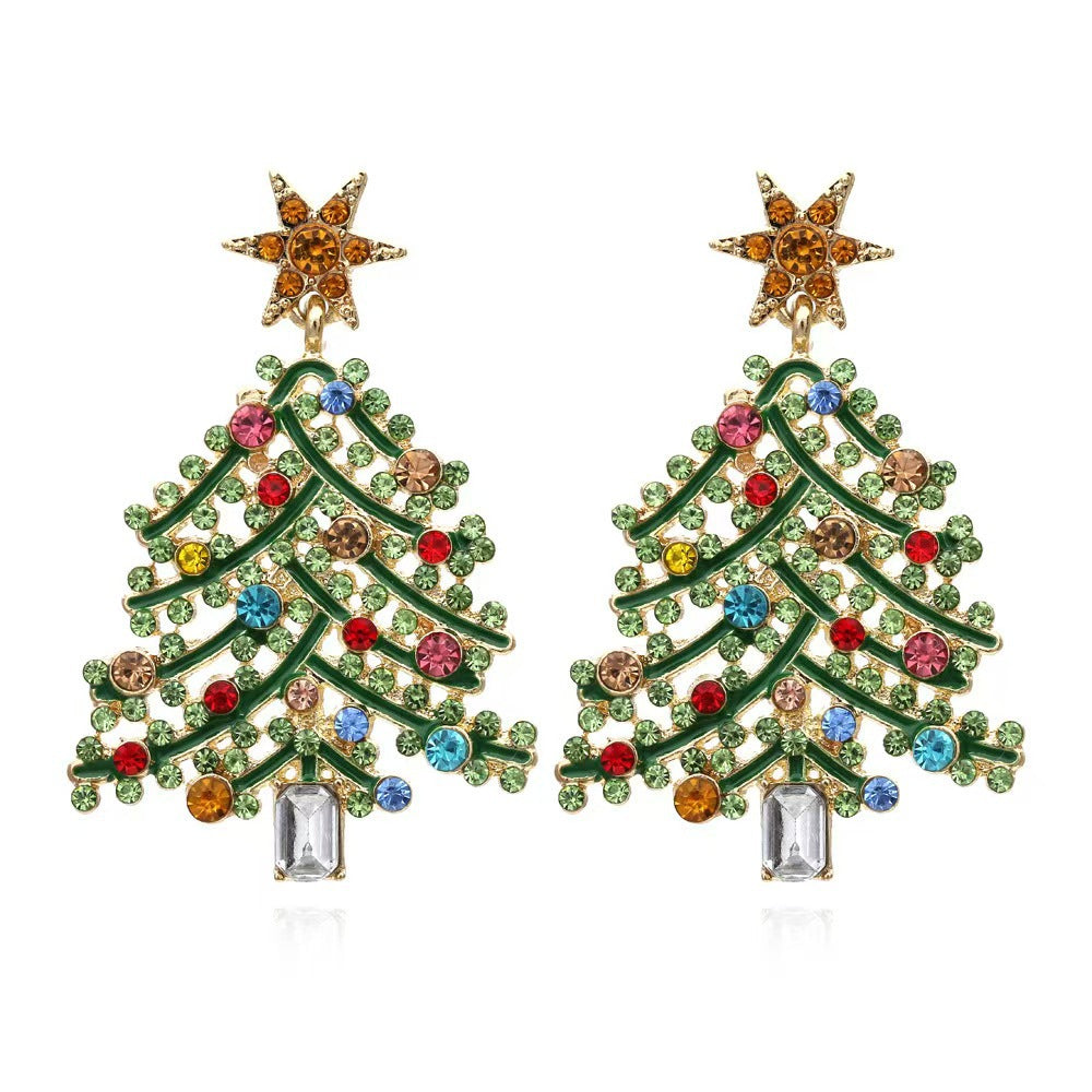 Wholesale Christmas snowflake candy bell reindeer earrings