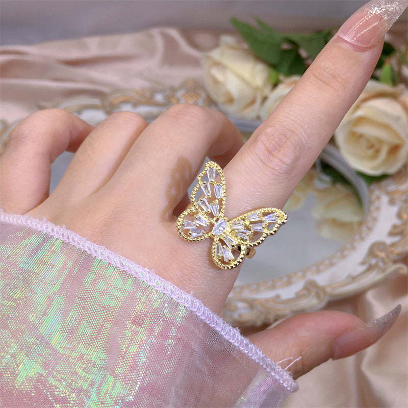 Wholesale New Butterfly Open Copper Ring