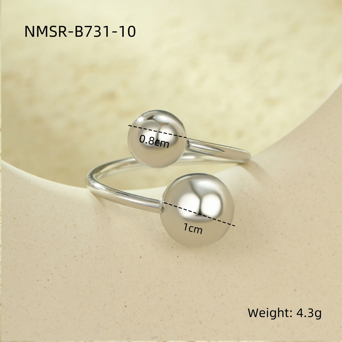 Wholesale Stainless Steel Rings with Geometric Opening Irregular Non-Fading Ring Jewelry