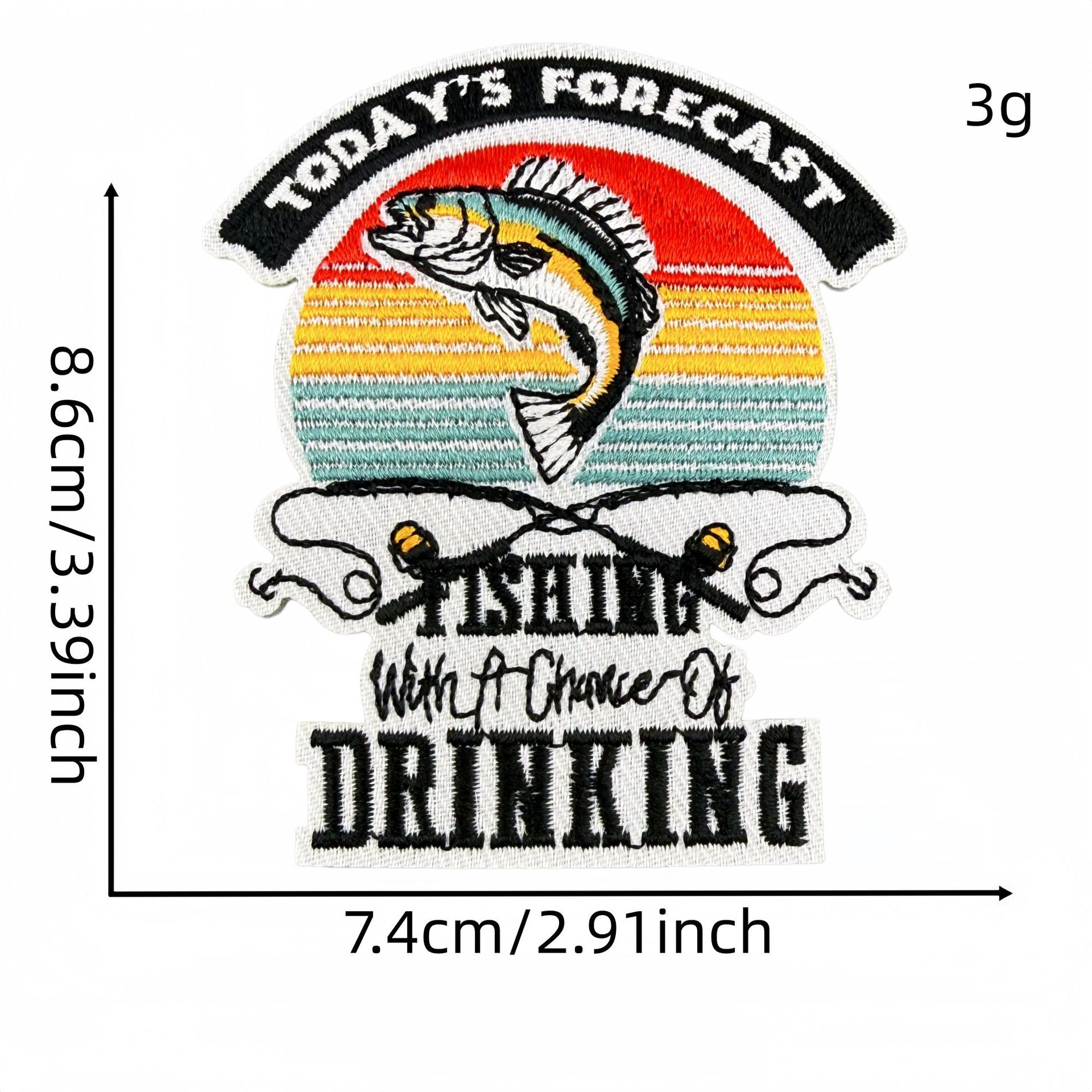 Wholesale 20 Pack Fishing Themed Embroidered Patches Cartoon Iron On Stickers For Clothing Decoration DIY Craft