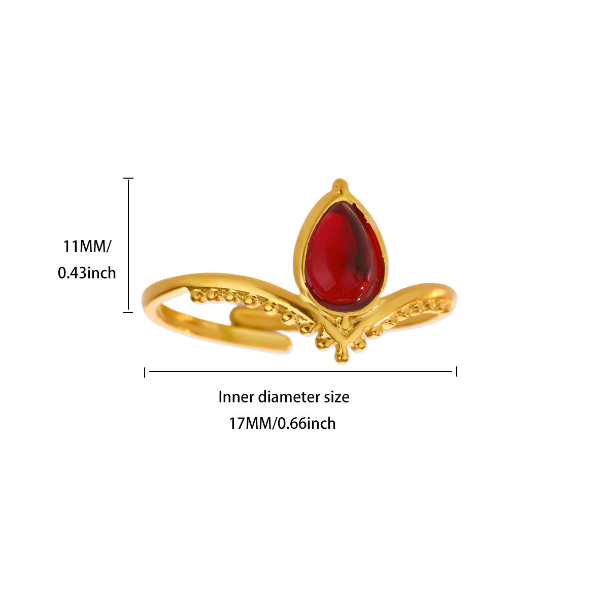 Wholesale Luxury Zircon Pearl Heart-Shaped Adjustable Opening Ring
