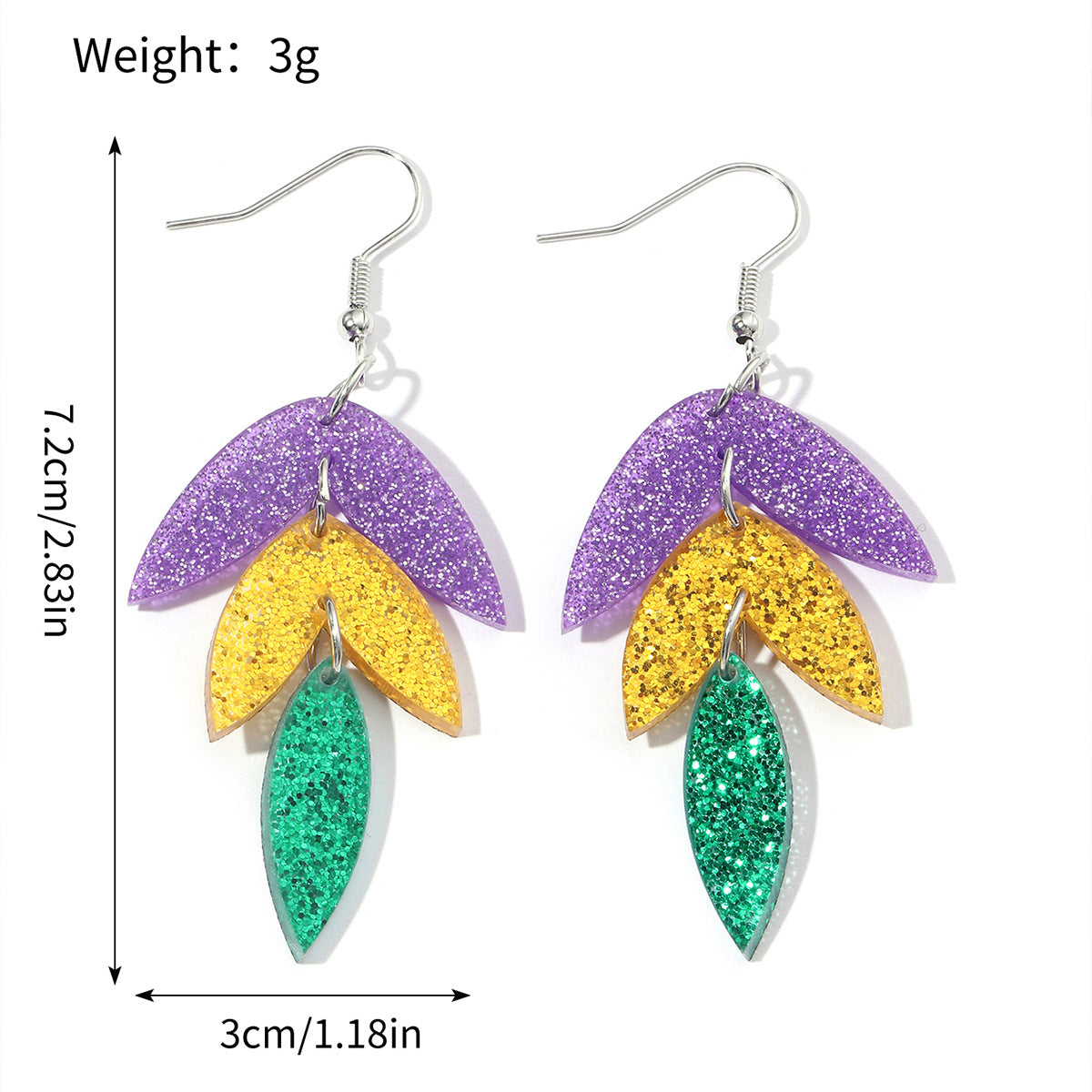Wholesale Explosions Carnival Lobster Mask Crown Tri-color Acrylic Earrings Women's Earrings