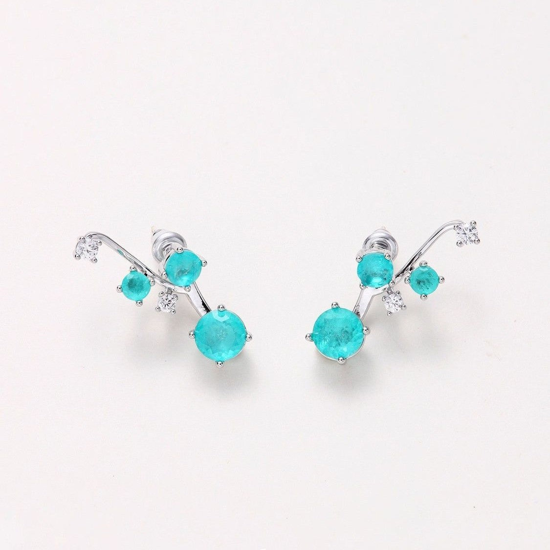 Wholesale Blue multi piece starry earrings without collision