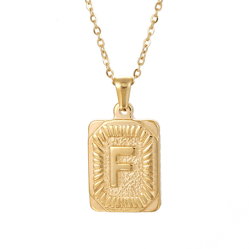 Wholesale Brand Letter Pendant Gold Plated Necklaces