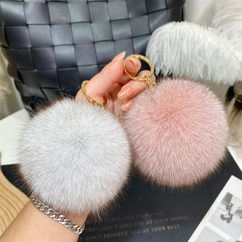 Wholesale 9cm Fur Ball Keychain