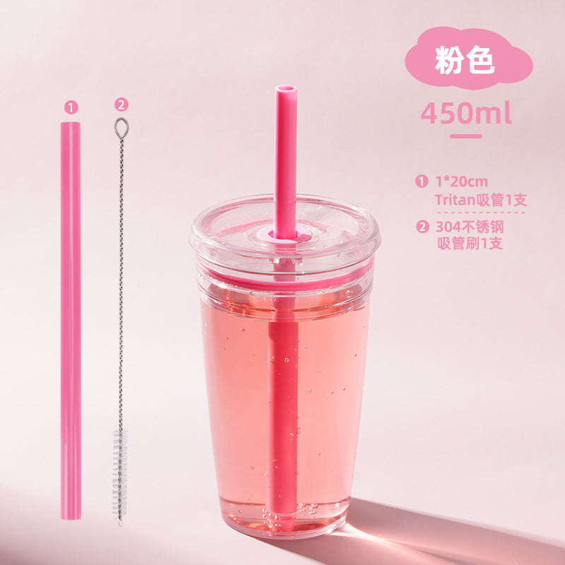 Wholesale Candy colored straw water cup