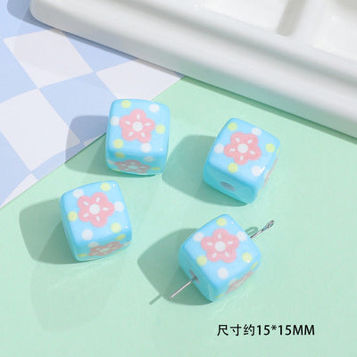 Wholesale 10pcs/pack Cute Square Bowknot String Beads