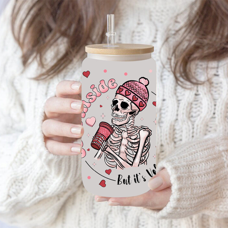 Wholesale Skeleton Ghost Halloween Series  16oz Cup UV DTF Wraps