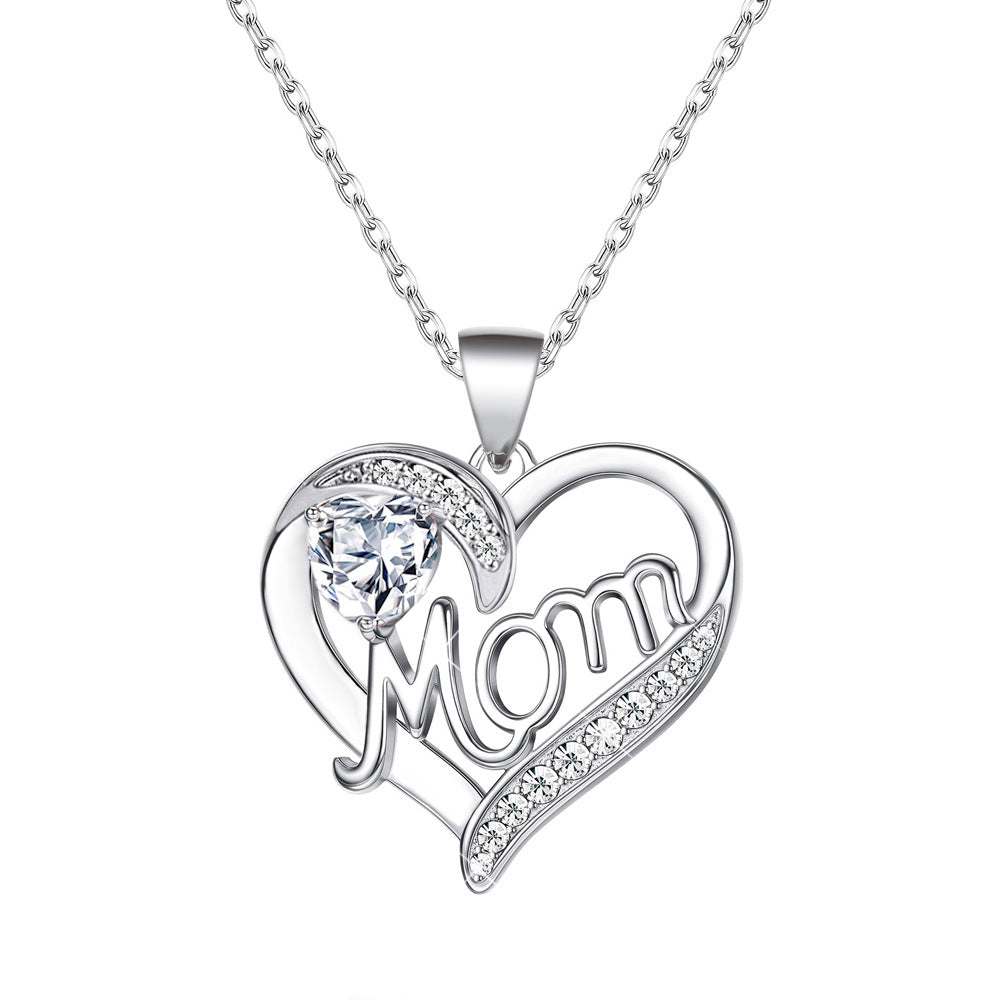 Wholesale Mother's Day Gift Love Letter Heart-shaped Mom Necklace
