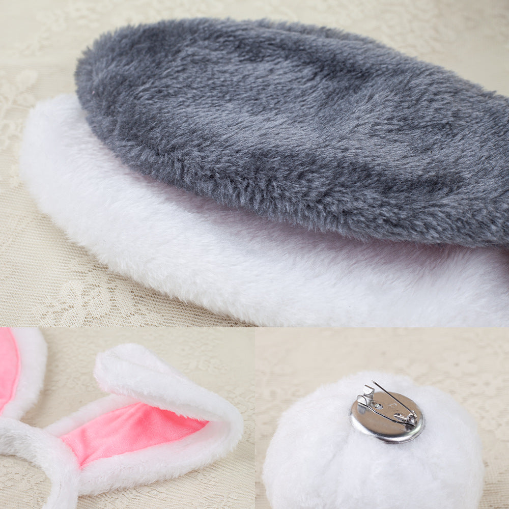 Wholesale Easter Rabbit Ears Cute White Rabbit Nose Headband